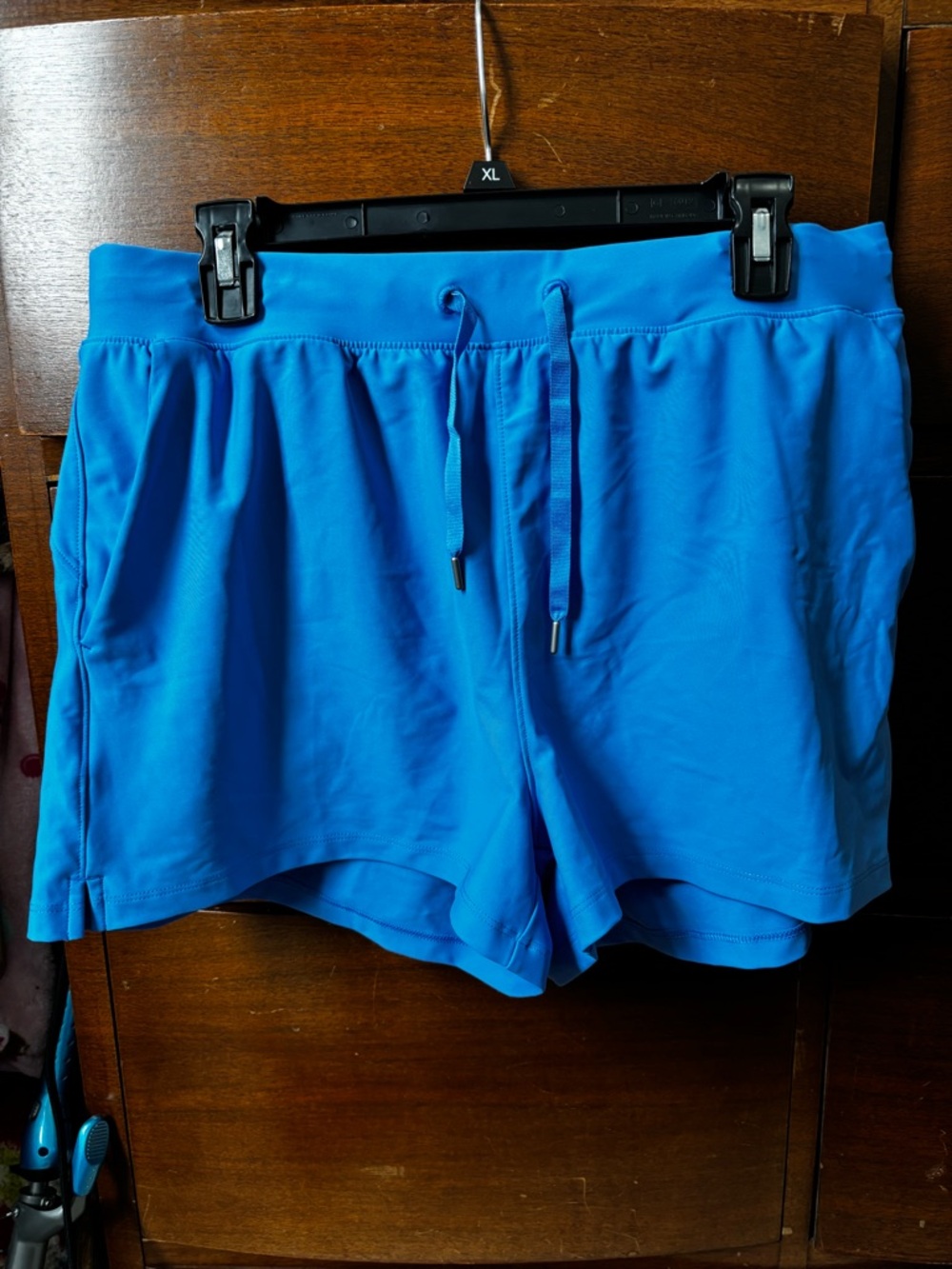 Old Navy Active Bright Blue High Rise Athletic Drawstring Shorts (Power Soft)